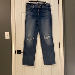 🛍 2/$25-Maurice’s High Waist Distressed Straight Leg Stretchy Jeans 14